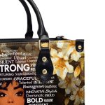 She Is Black Woman - Personalized Leather Handbag