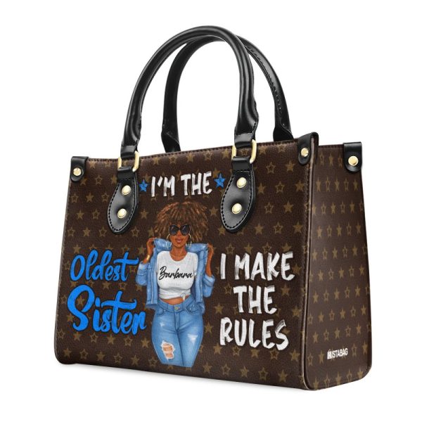 Who Makes The Rules - Personalized Leather Handbag