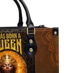 I Was Born A Queen - Personalized Leather Handbag Stb151