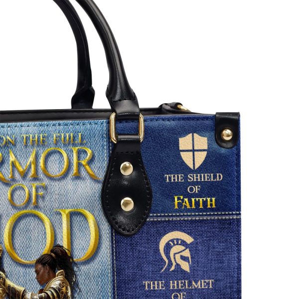 Put On The Full Armor Of God - Personalized Leather Handbag Sblhbha49