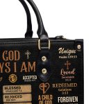 God Says I Am - Personalized Leather Handbag