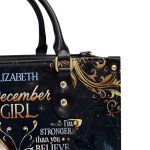 Month Girl - Stronger Than You Believe - Personalized Leather Handbag Mb91