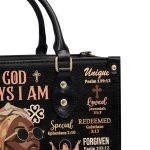 God Says I Am - Personalized Leather Handbag