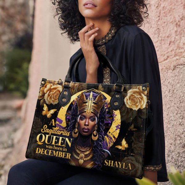 A Beautiful Queen - Personalized Leather Handbag