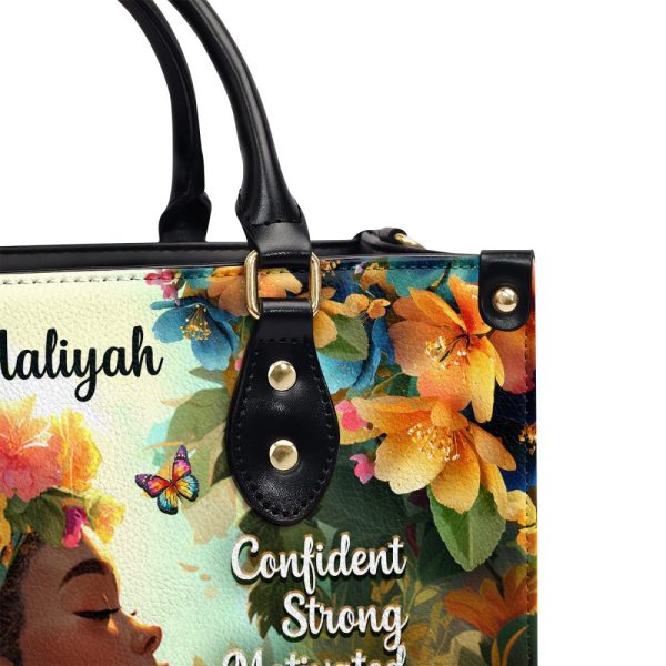 She Is - Personalized Leather Handbag