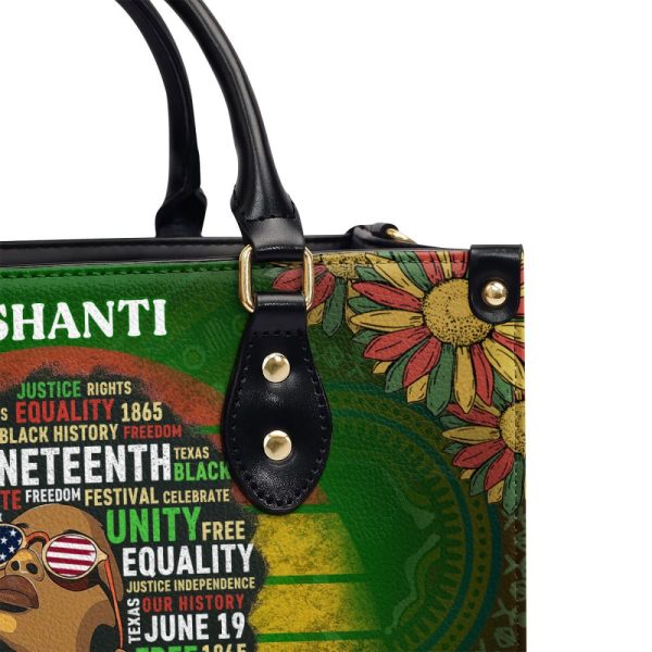 Juneteenth Queen - Personalized Leather Handbag Sblhbha18