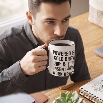 Powered By Cold Brew Mug - Lifestyle (Consistent 1x1)