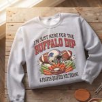 Buffalo Dip & Fourth Quarter Meltdowns Sweatshirt - Funny Game Day Crewneck - Casual Football Fan Graphic Pullover