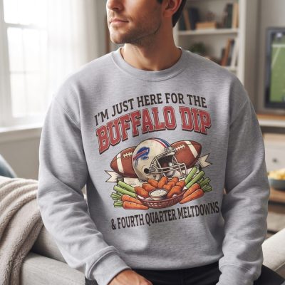 Buffalo Dip & Fourth Quarter Meltdowns Sweatshirt - Funny Game Day Crewneck — lifestyle scene