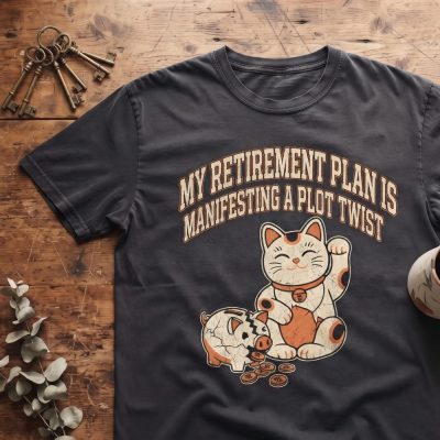 My Retirement Plan Plot Twist T-Shirt - Sarcastic Financial Humor Graphic Tee for Millennials & Gen Z