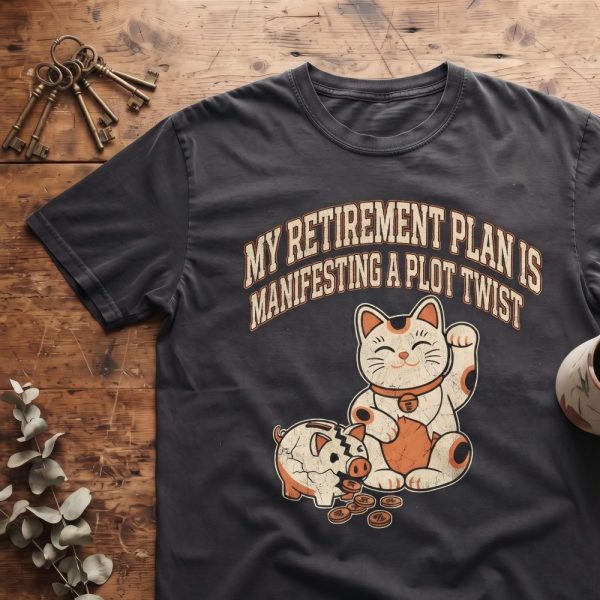 My Retirement Plan Plot Twist T-Shirt - Sarcastic Financial Humor Graphic Tee for Millennials & Gen Z