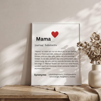 Mama Poster, Definition Mama, Gift, Poster for the Living Room