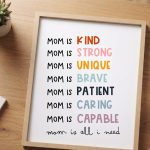 MOM affirmations, mom wall art, Mothers Day Print, Mothers Day Gift, Mom Quote, kids mom gift, kids wall art, artprintsfactory, Mom
