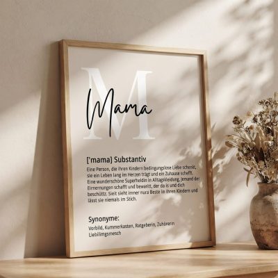 Poster mural “Mom” Definition 4 variants - beige and gray - Mothers Day , Mothers Day gift , Thank you Mom,Mom - pdf