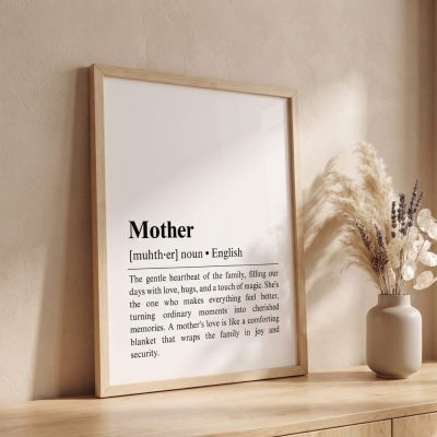 mother definition gift, gifts for mother, new mom gifts, family poster, mothers day gift, gifts for her, definition print