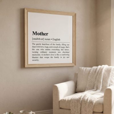 mother definition gift, gifts for mother, new mom gifts, family poster, mothers — lifestyle scene