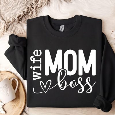 Mom Wife Boss, Mom, Mom Vibes, Mom life, Blessed Mama, Mothers Day, Mom Mode, Mom Shirt, Girl Mom