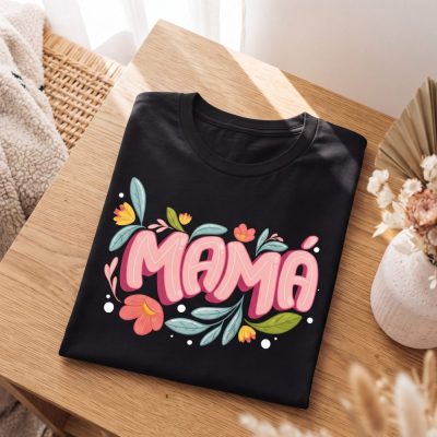 bella canvas 3001 shirt for mom, trendy gift for mother, Mothers Day gift, Floral mom shirt, Mom T-Shirt for Birthday, Cute Mom Shirt