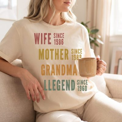 Personalized Mom Grandma Shirt, Mothers Day Shirt, Wife Mother Grandma Legend, G — lifestyle scene