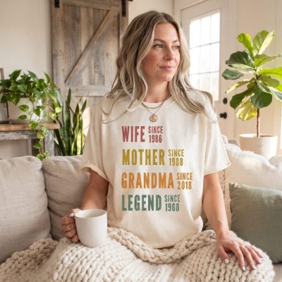 Personalized Mom Grandma Shirt, Mothers Day Shirt, Wife Mother Grandma Legend, G — lifestyle scene