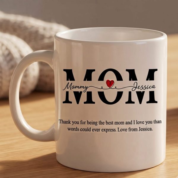 Personalized Mom Mug, Gift for Mom, Mothers Day Mug, I love you Mom, Family Personalized Custom Coffee Mug, Gift for Mom, Mothers Day Gift
