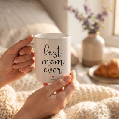 Best Mom Ever, Personalized Mug, Mom Nutritional Facts Mug, Mom Mug, Mom Gift, G — lifestyle scene