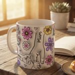 Personalised Hold our Hands Mug, 3D Inflated Effect Hold My Hand, Hold My Heart, Mothers Day Gift Mug, Christmas Gift For Mum, Grandma, Mom