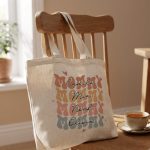 Mommy Tote Bag, Mom Custom Shopping Bag, Personalized Mothers Day Gift for Mom, Mom Birthday Gift from Daughter, Mum Christmas Gift