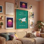 Silly Goose Print, Funny Gen Z Living Room Decor, Trendy Duck Wall Art