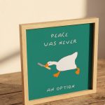 Silly Goose Print, Funny Gen Z Living Room Decor, Trendy Duck Wall Art