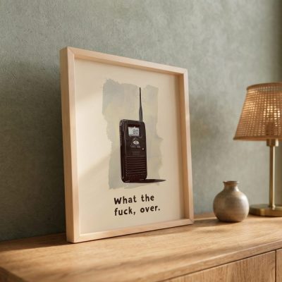 What The Fuck Over Walkie Talkie Art Print Canvas