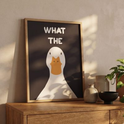 What The Duck Funny Canvas - Cute Animal Wall Art
