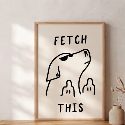 Fetch This Poster Vintage Poster Retro Print Wall Art Canvas Print