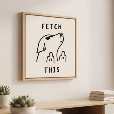 Fetch This Poster Vintage Poster Retro Print Wall Art Canvas Print — lifestyle scene