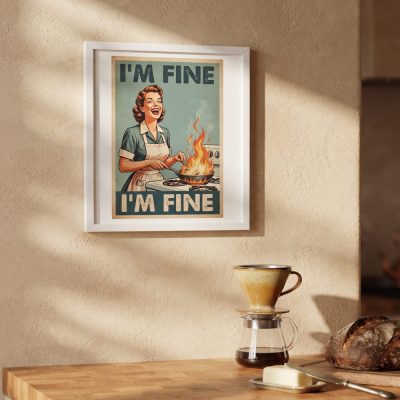 Funny Kitchen Wall Art, Feminism Art, Retro Vintage 50S Printable Poster