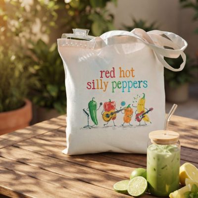 Silly Peppers Funny Tote Bag, Retro Meme Tote, Weird Crazy Design, Cute Quirky Gift, Tote Bag, Funny Gift Idea, Gifts For Her