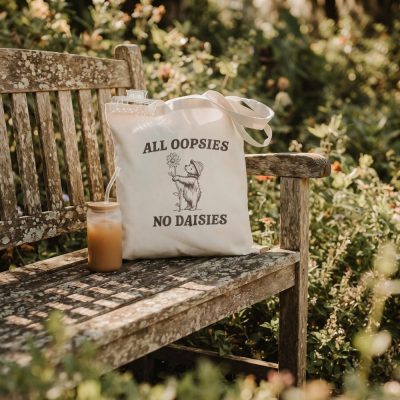 All Oopsies No Daisies Funny Tote Bag, Retro Meme Tote, Weird Crazy Design, Cute Quirky Gift, Tote Bag, Perfect For Friends, Funny Gift Idea