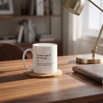 Correct Me If Im Wrong Definition Mug, Office Gift Coffee Mug