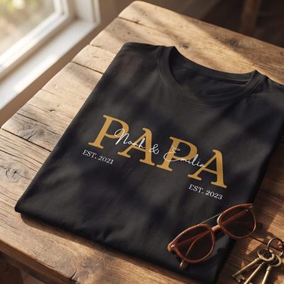 Dad T-Shirt , Personalized With Name , Gift Birth Father'S Day Birthday