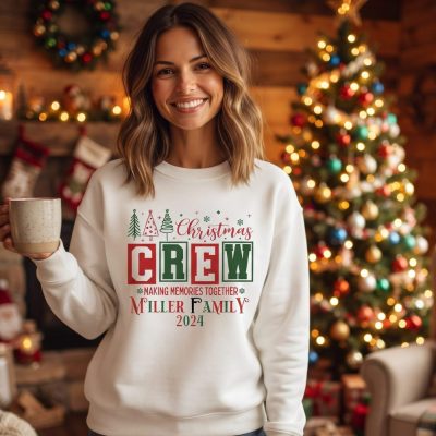 Family Christmas Name Shirt, Monogrammed Family Christmas Shirt, Personalized Ch — lifestyle scene