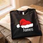 Santa Claus Hat Shirt, Family Christmas Name Shirts, 2025 Noel Thist, Famil Noel Shirt, Custom Family Christmas Shirt, Matching Family Tees