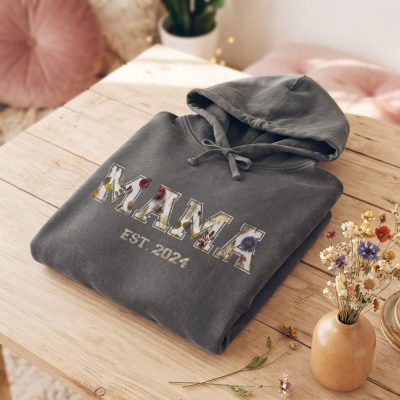 Mama Custom Sweatshirt, Personalized Mom Hoodie, Floral Mother'S Day Gift, Unique Gift For Mother, Personalized Sweater