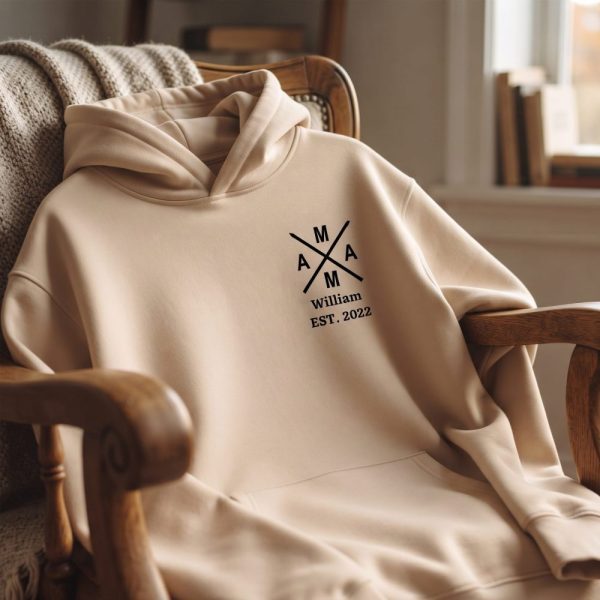 Personalized Mama Hoodie, Custom Mom Hoodie, Est Year Mama Hoodie, Gift For Mother Shirt, Gift For Best Mom, Mother'S Day Gift, Baby Shower