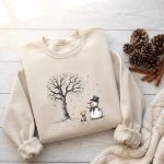 Christmas Snowman Sweatshirt, Christmas Dog Sweater, Snowman Shirt, Chrimbo Gift Tshirt, Christmas Crewneck Jumper, Xmas Shirts For Women