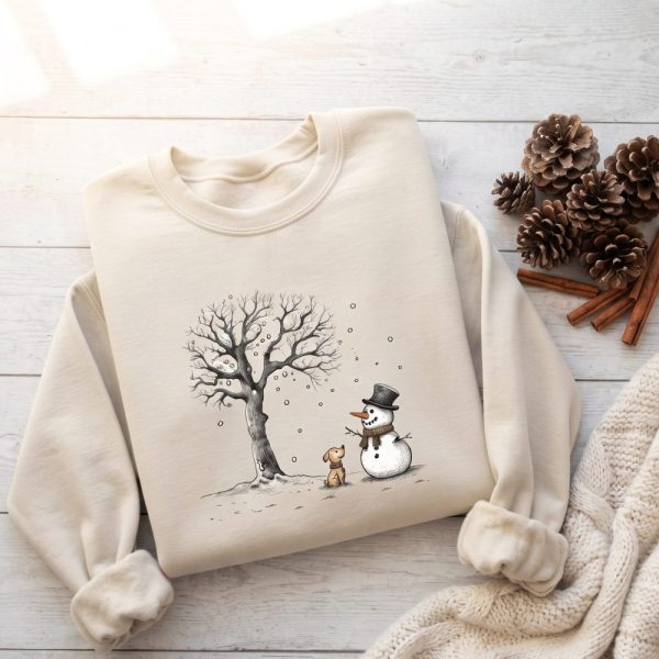Christmas Snowman Sweatshirt, Christmas Dog Sweater, Snowman Shirt, Chrimbo Gift Tshirt, Christmas Crewneck Jumper, Xmas Shirts For Women