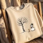 Christmas Snowman Sweatshirt, Christmas Dog Sweater, Snowman Shirt, Chrimbo Gift Tshirt, Christmas Crewneck Jumper, Xmas Shirts For Women