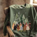 Сute Christmas Chickens Sweatshirt, Christmas Farm Animals Sweatshirt, Womens Christmas Chicken Mom Sweatshirt, Farmer Sweatshirt