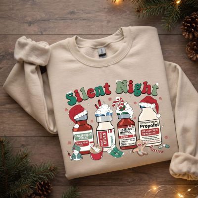 Icu Nurse Christmas Sweatshirt, Propofol Haldol Versed Ativan Shirt, Medical Crna Gift, Critical Care Rn Pullover, Nurse Appreciation Gift,