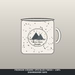 I Like Campfires More Than People Speckled Enamel Mug - Introvert Outdoor Camper Ceramic Cup