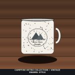 I Like Campfires More Than People Speckled Enamel Mug - Introvert Outdoor Camper Ceramic Cup